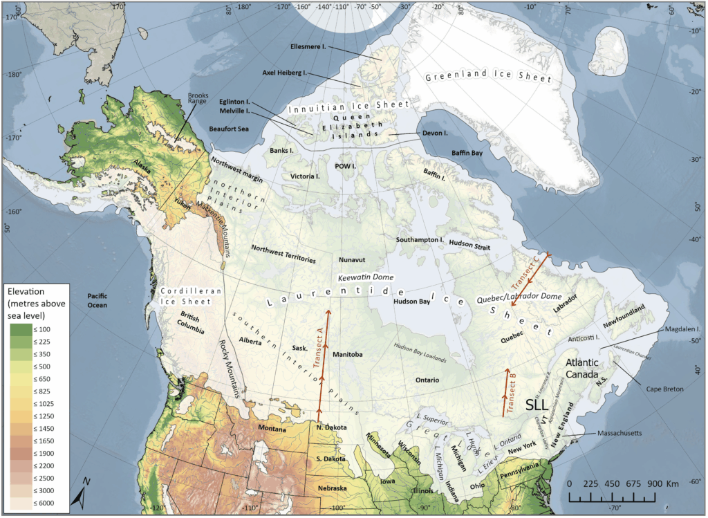Lesson 1: How Did the First Americans Arrive? 🧭 Map of Laurentide & Cordilleran Ice Sheets
Source: NOAA Paleoclimatology Program / National Centers for Environmental Information (NCEI)
URL: https://www.ncei.noaa.gov/products/paleoclimatology
Why it fits: Demonstrates Ice Age glaciation patterns that shaped migration corridors.